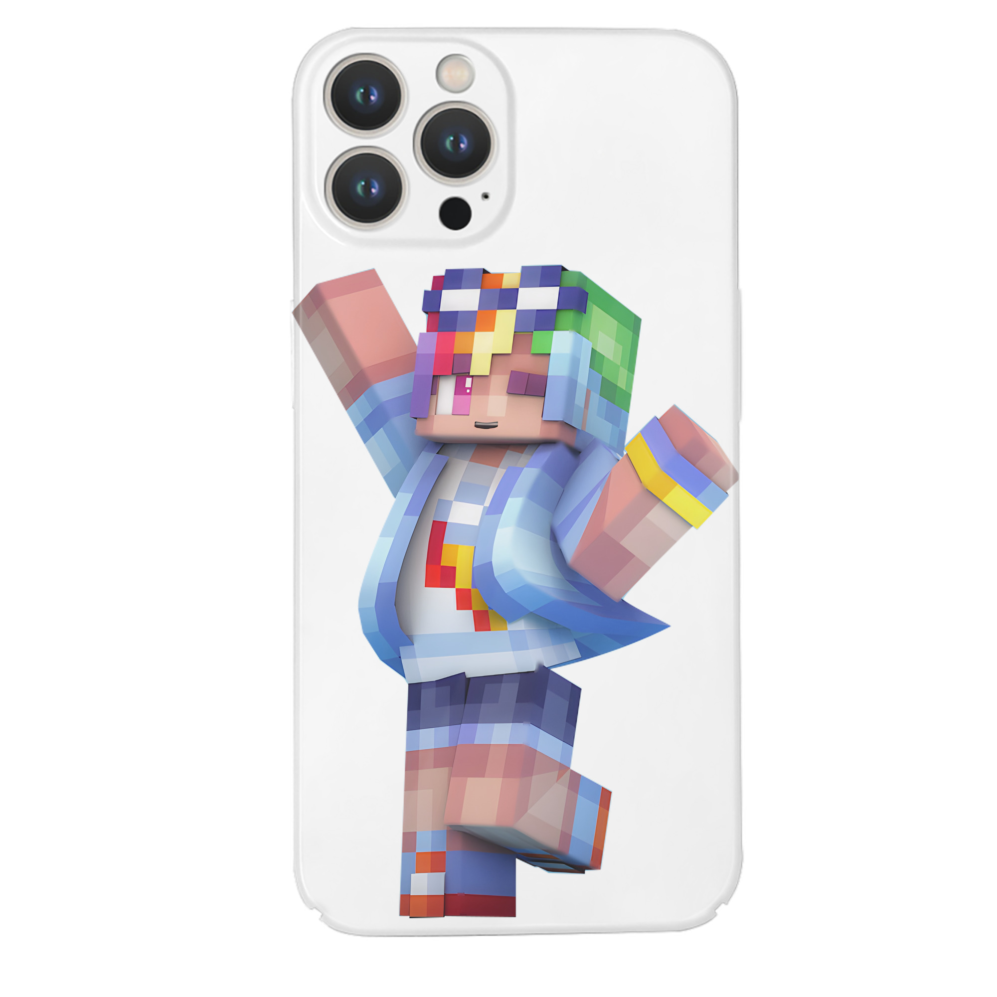 （画像用） マインクラフト ブロックの世界 Minecraft MC Block world 【iPhone 14シリーズ対応】ハードケース